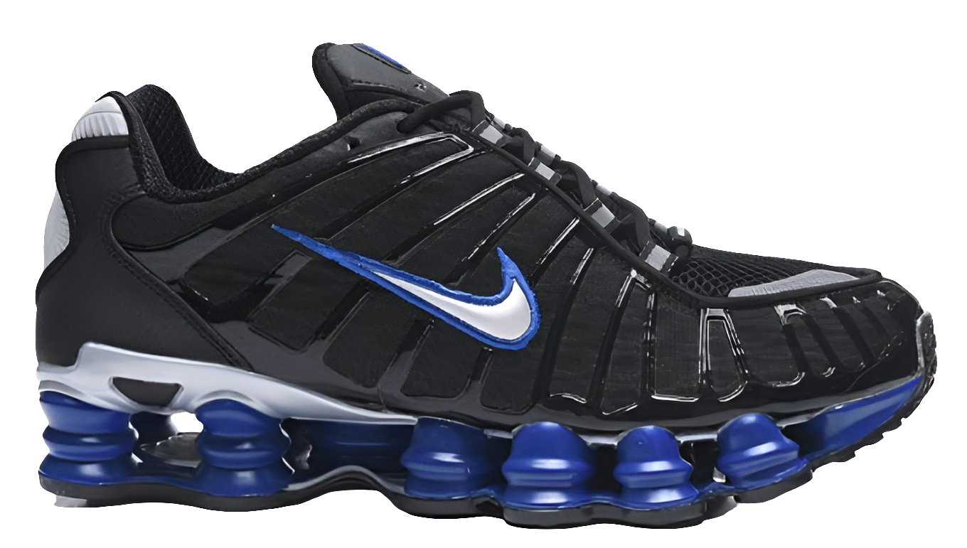 Nike Shox Negras con Suela Azul